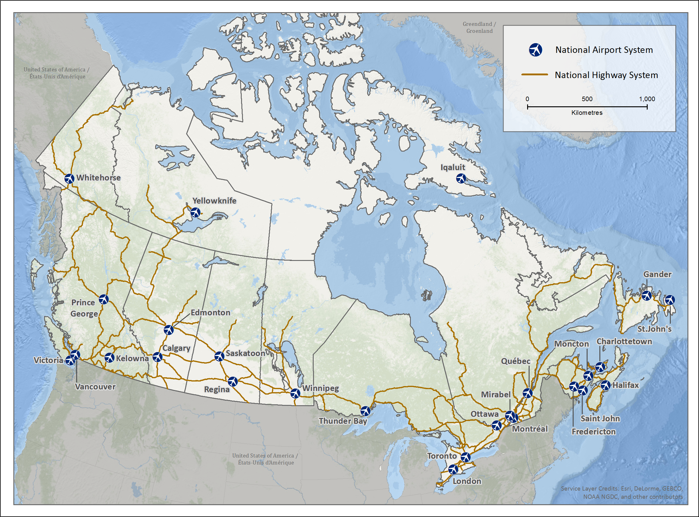 Map Of Canadian Airports The Canadian Transportation System