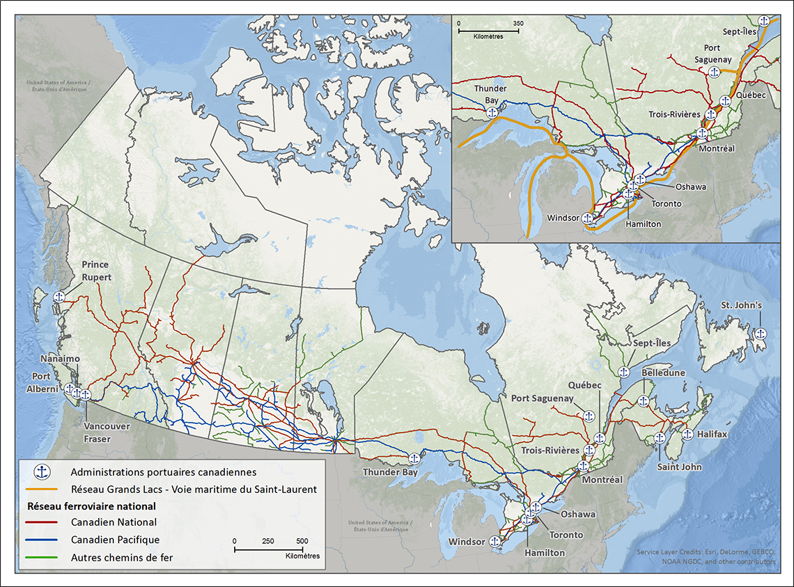 Une image de l'Infrastructures maritimes et ferroviaires du Canada